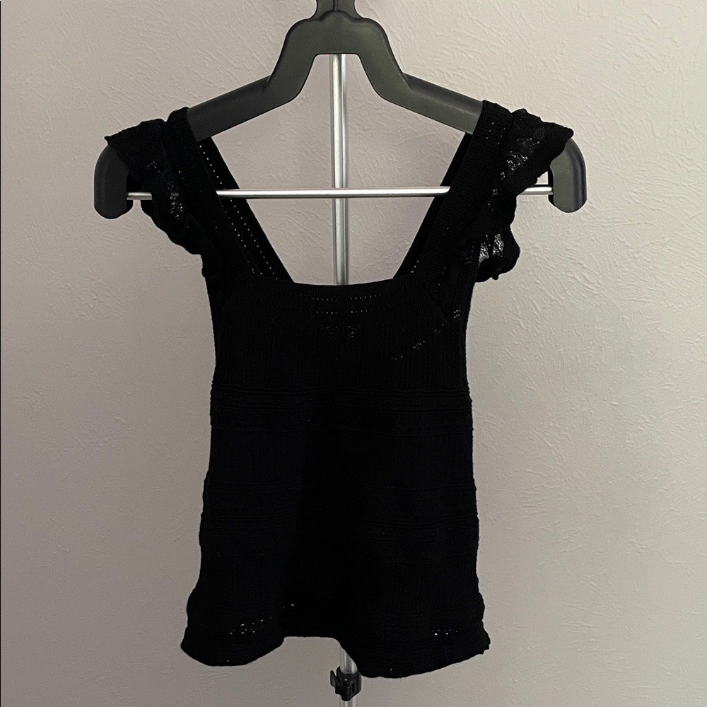 Sézane Black Sweater Tank Top